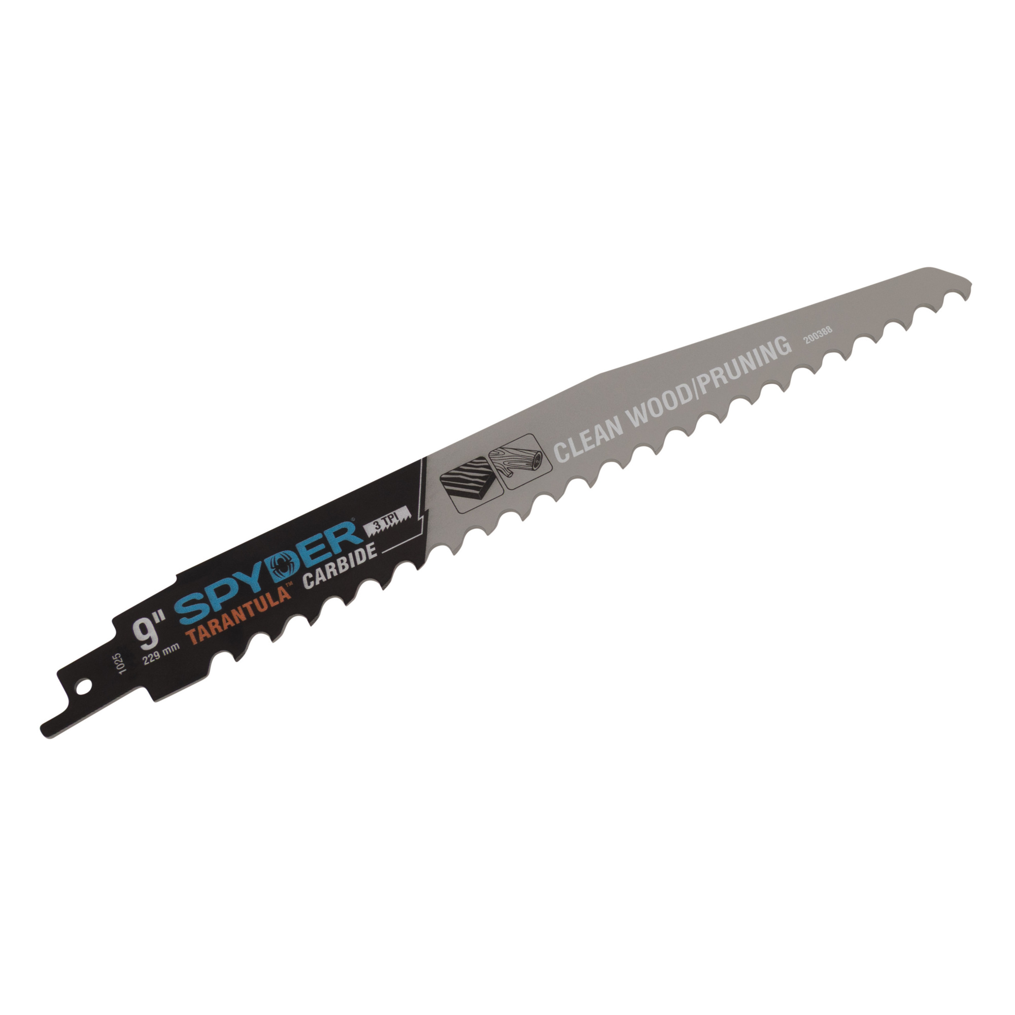 Spyder Tarantula Carbide Pruning Reciprocating Saw Blade — 9in., 3 TPI, Model# 200388